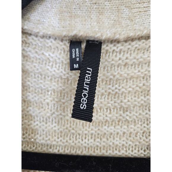 Maurices Medium Silver Thread Accent Button Down Relaxed Fit Cardigan - Picture 3 of 8